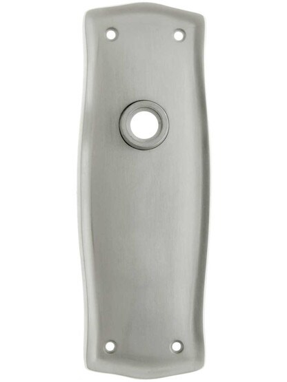 Prairie Forged-Brass Back Plate - No Keyhole in Satin Nickel.